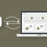 Illustration du lien entre un ERP et un site web B2B avec synchronisation automatique des pages produits