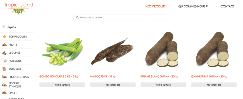 pages produit site web synchronisé ERP