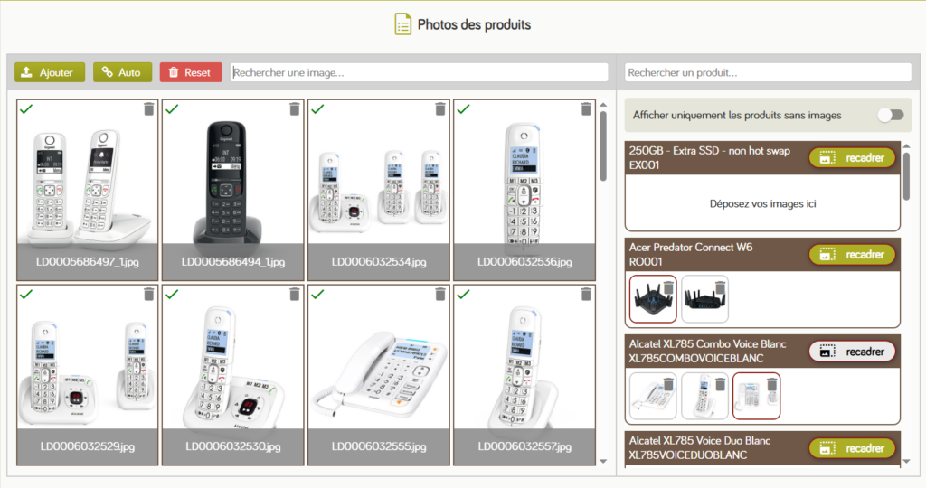 ajouter facilement des photos à vos pages produits depuis l'ERP